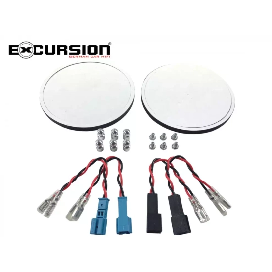 Excursion PX-4M   2 głośniki średnio-niskotonowe (mid-woofery) SQ 100mm/BMW/Mercedes - 3ohm, 75/200W, 86dB, 100-10000Hz, neodym, akcesoria do BMW/MB,